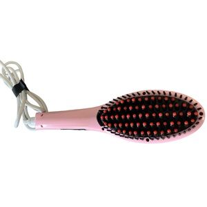 Ceramic hair straightener brush
